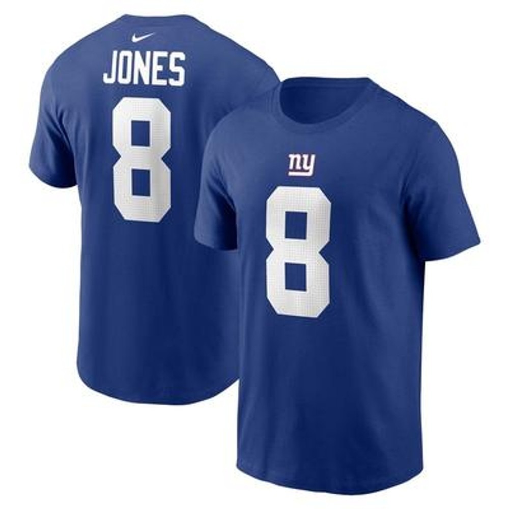 Nike Daniel Jones New York Giants #8 Player T-Shirt Men's L Blue NFL Licensed